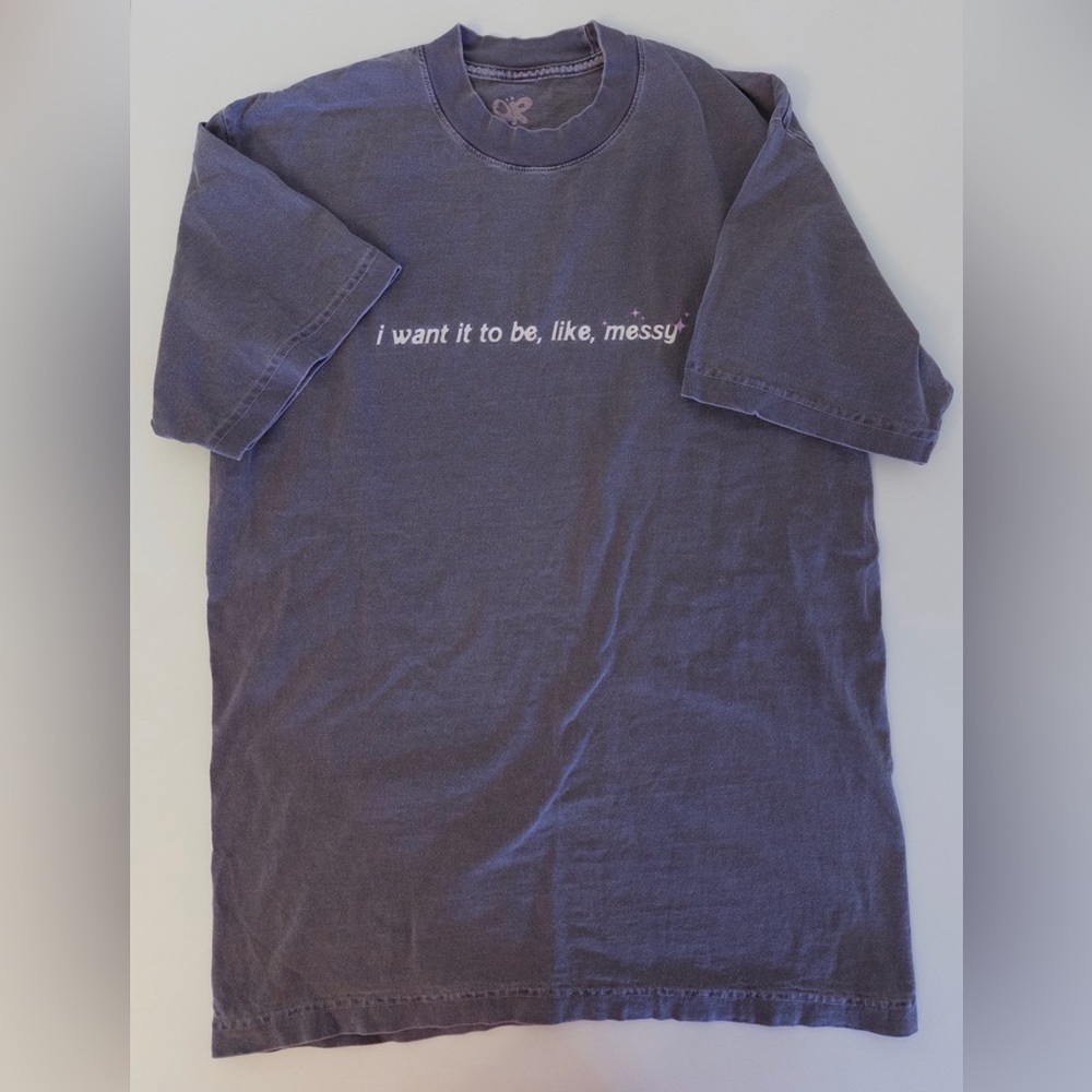 Olivia Rodrigo Official Sour Merch I want it to be like messy T-shirt Small
